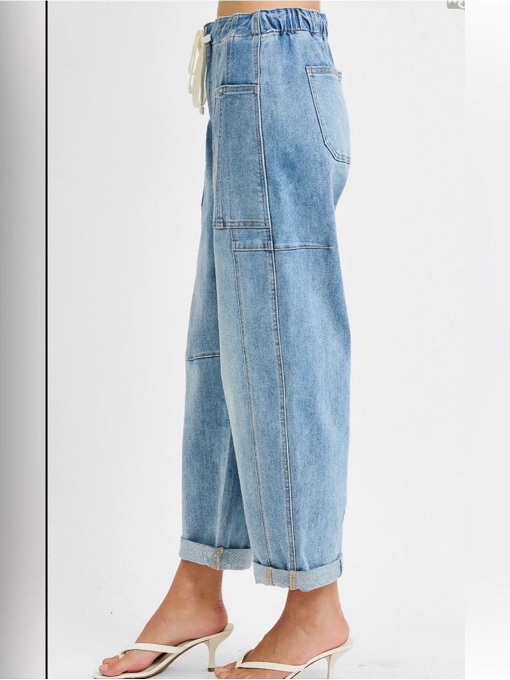 Risen Cargo Crop Barrel Jeans - Picture 3 of 3